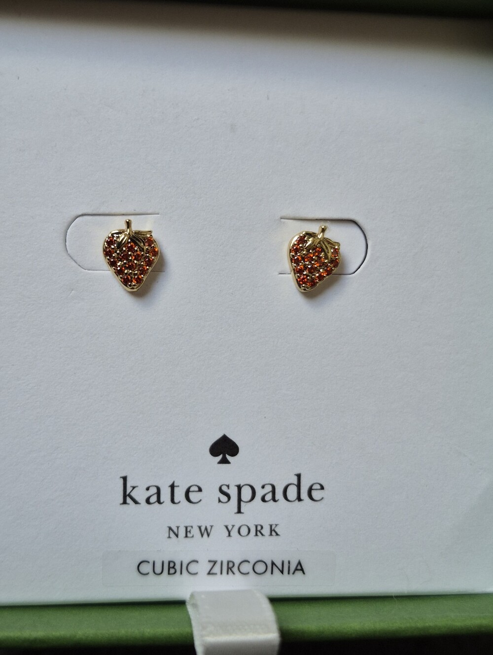 Kate Spade Dainty Strawberry Stud Earrings, New In Box! - Picture 5 of 7